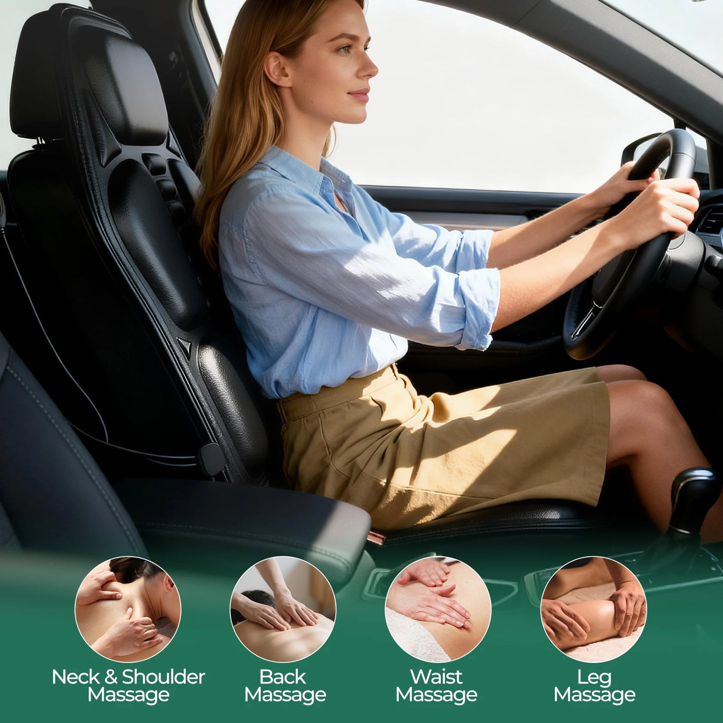 HIMOUTA Massage Seat Cushion With Heating 7 Modes For Home