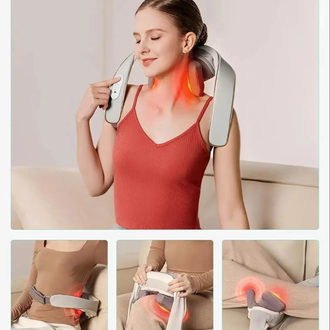 SKG H5 Mini Neck Massager With Heat For Shoulders Daily