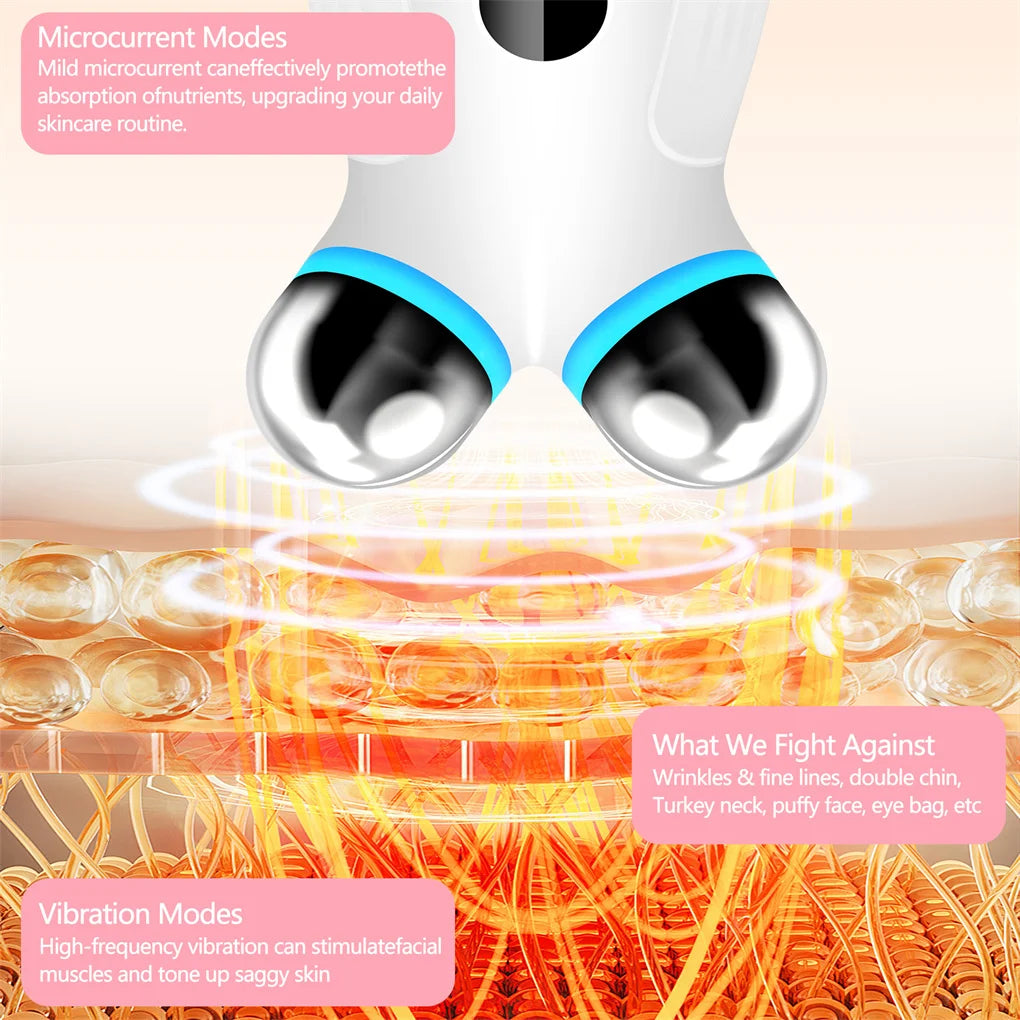 Microcurrent Facial Device For Anti Aging Wrinkles Therapy
