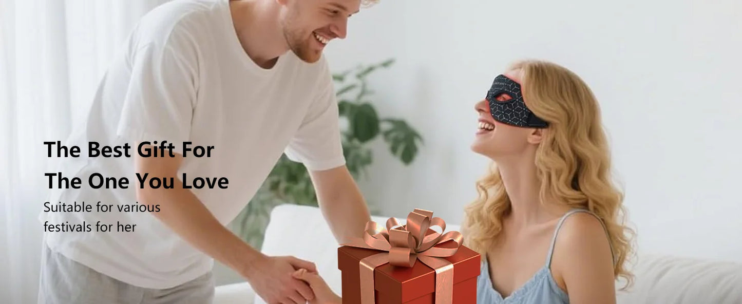 JVV 630NM 850NM Red Light Therapy Eye Mask Device Near Infrared Eye Mask Eye Massager Beauty Care Device Eye Bags Remover Devic