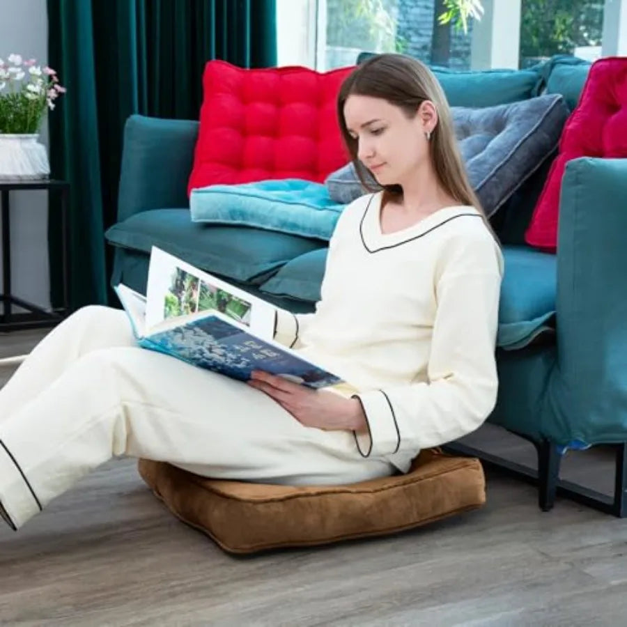 Memory Foam Floor Pillows Set of 4 for Meditation Yoga