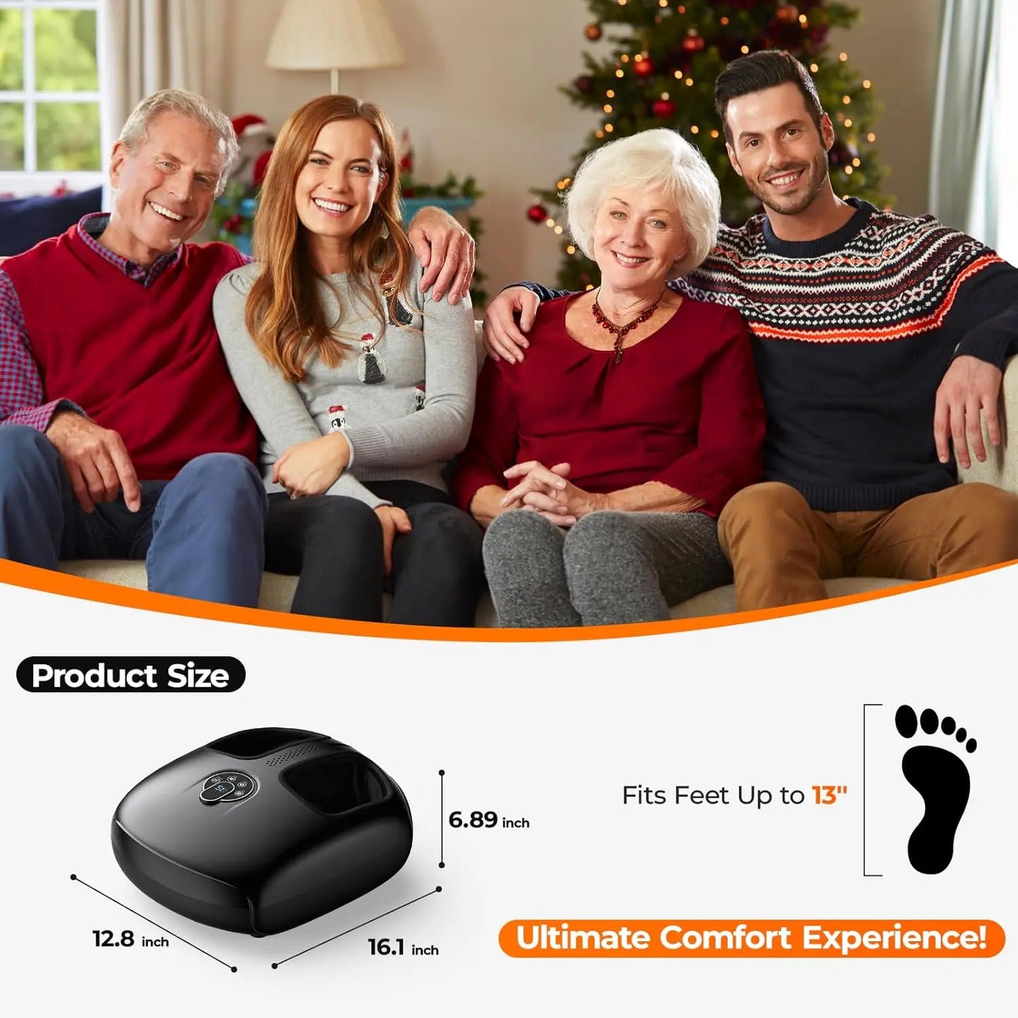 HTMM Shiatsu Foot Massager With Air Compression And Vibration