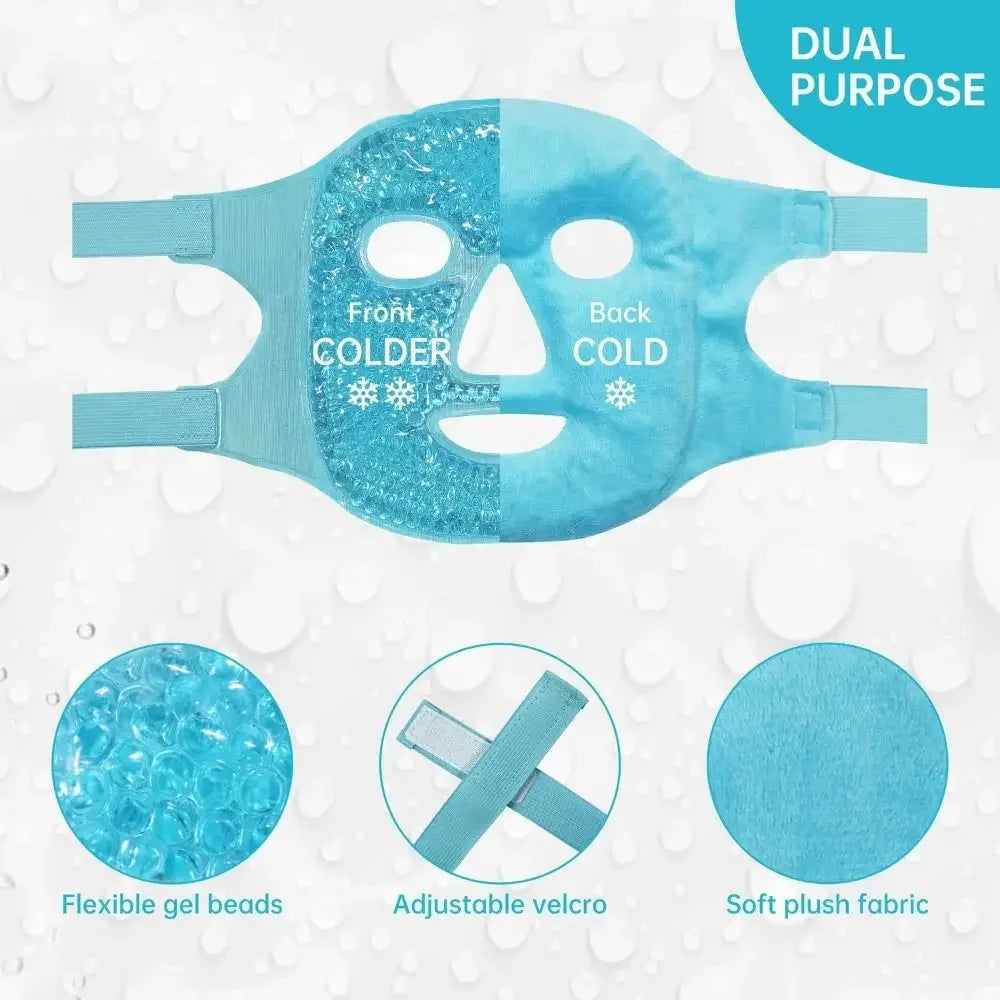 LEKGAVD Ice Gel Eye Mask For Cold And Hot Therapy