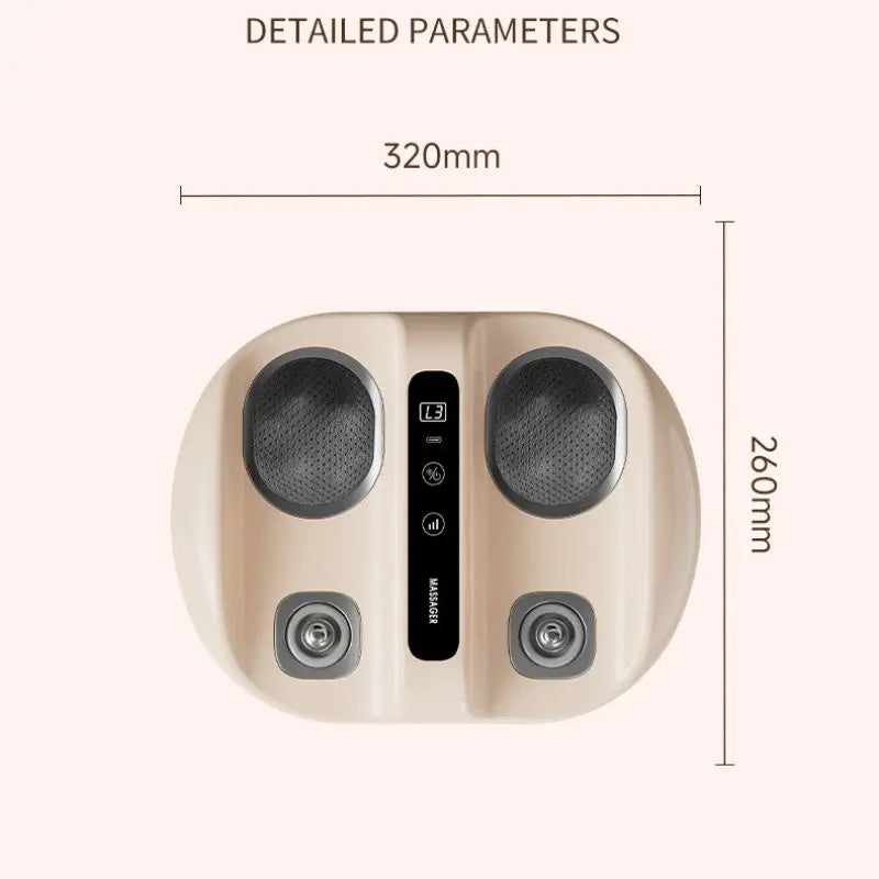 Mini Finger Foot Massager With Hot Compress Kneading Vibration