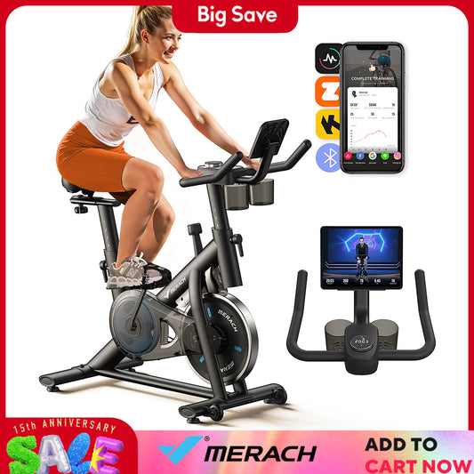 Merach S26B1 Exercise Bike With Low Noise Tablet Mount