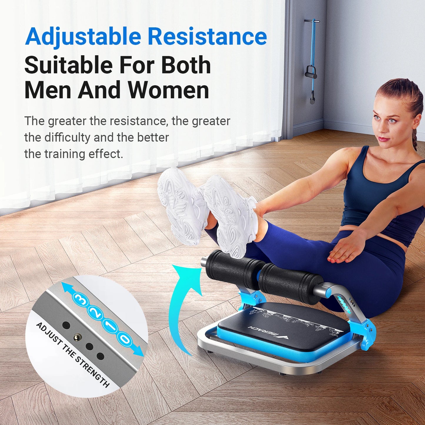 MERACH Ab Machine With Automatic Rebound And 3 Resistance Levels