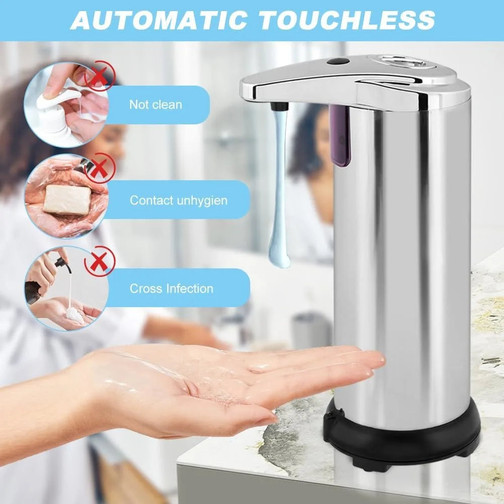 Touchless Infrared Soap Dispenser Large Capacity for Kitchen and Bath