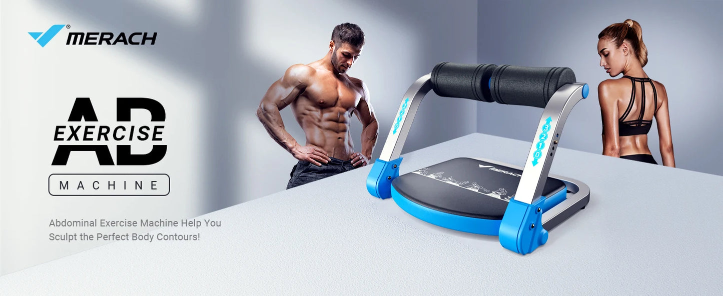 MERACH Ab Machine With Automatic Rebound And 3 Resistance Levels