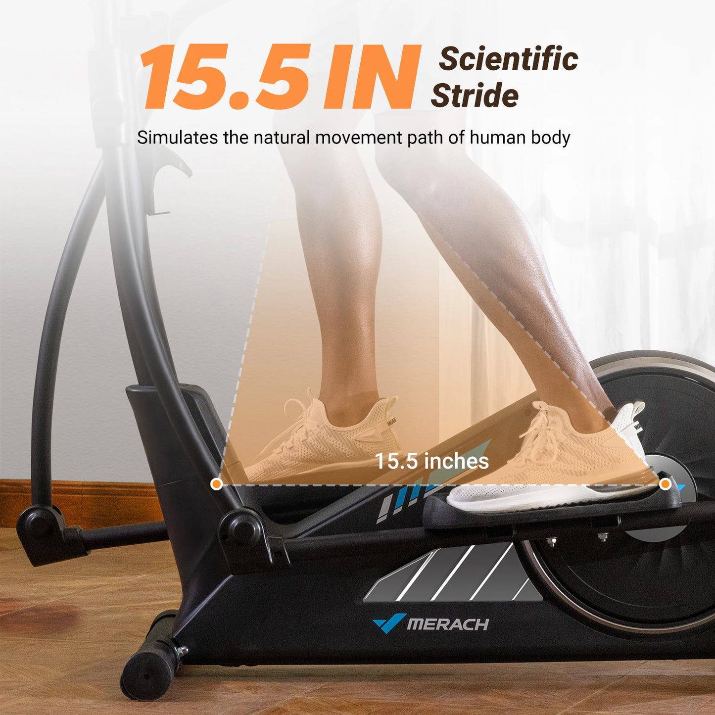 MERACH Elliptical Machine Home 16 Level Magnetic Drive With App