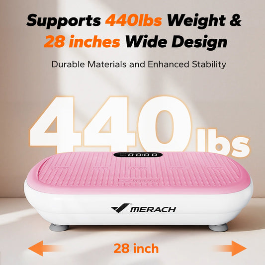 MERACH Vibration Plate Exercise Machine With Bluetooth Silicone Pedal