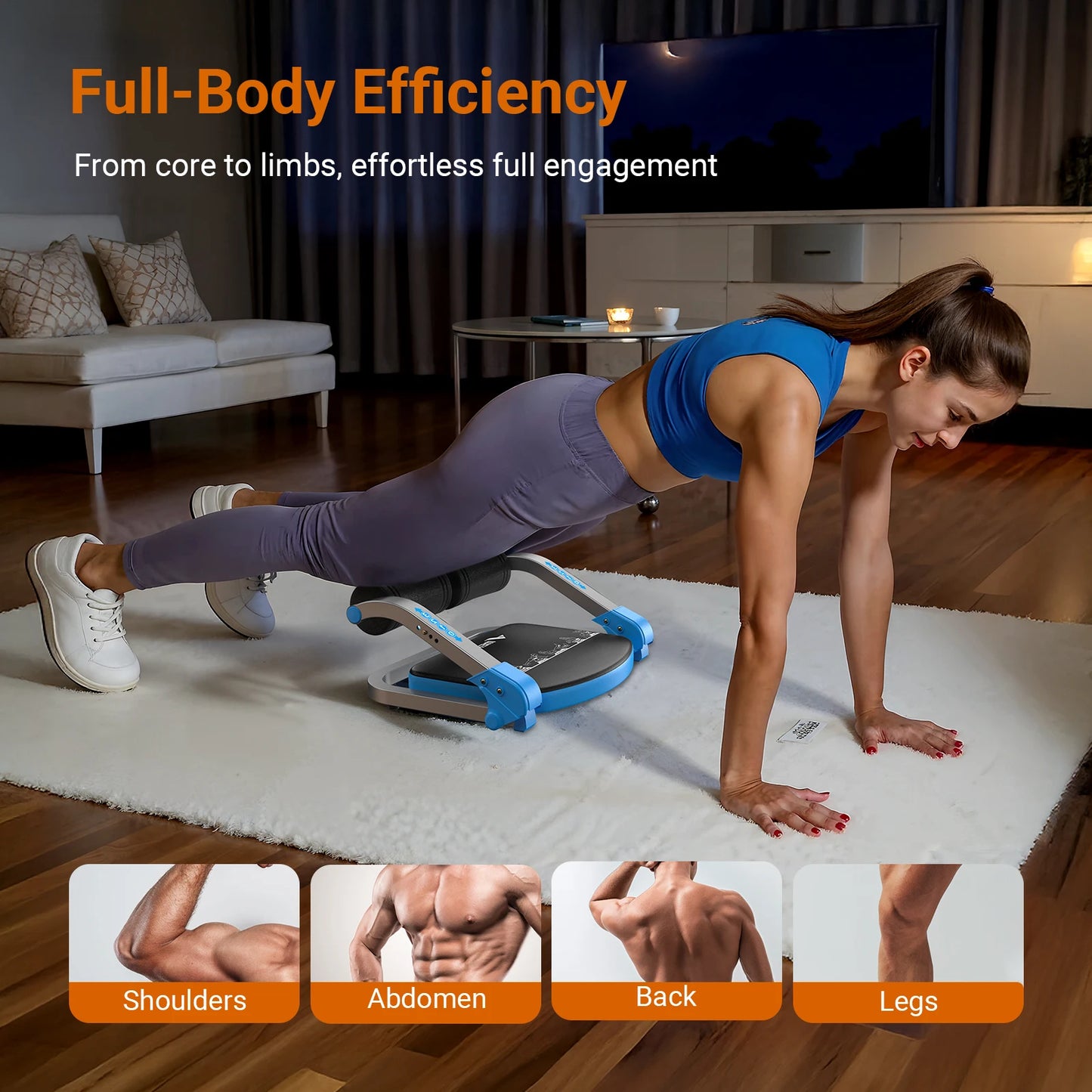 MERACH Ab Machine With Automatic Rebound And 3 Resistance Levels
