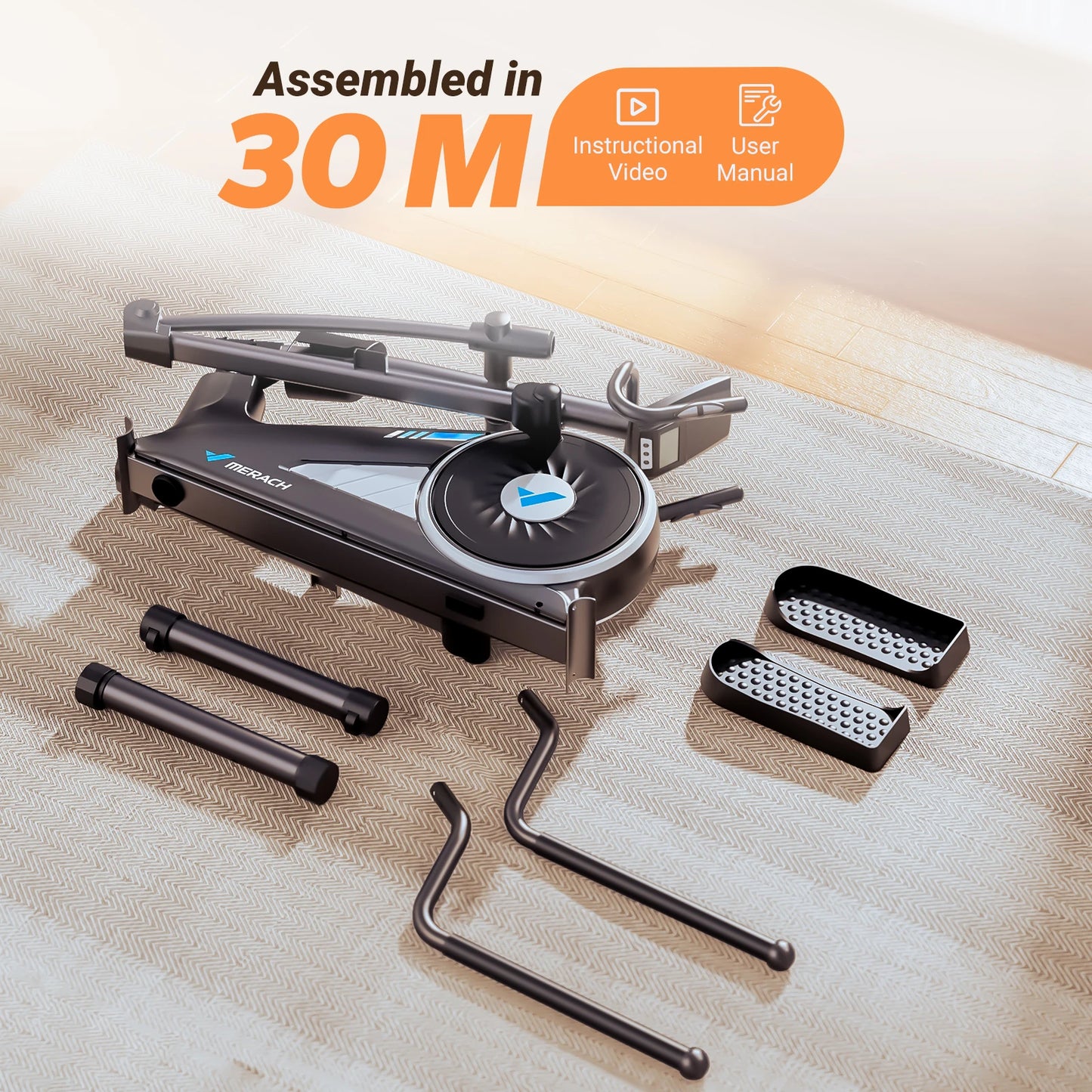 MERACH Elliptical Machine Home 16 Level Magnetic Drive With App