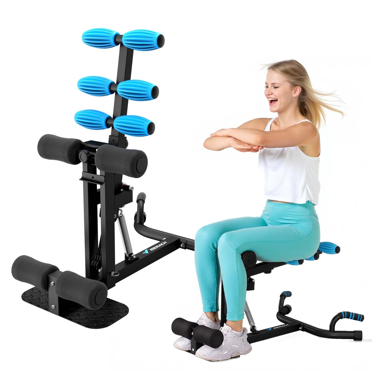 MERACH Deep Squat Machine Glutes Trainer for Core Leg Workout