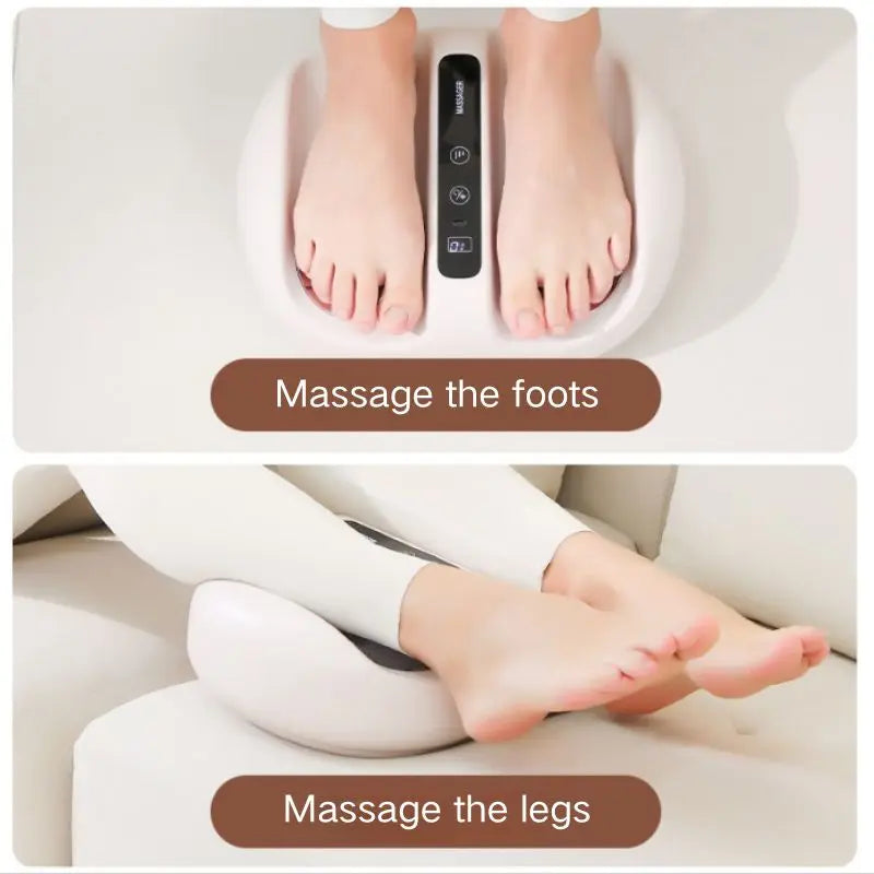 Mini Finger Foot Massager With Hot Compress Kneading Vibration