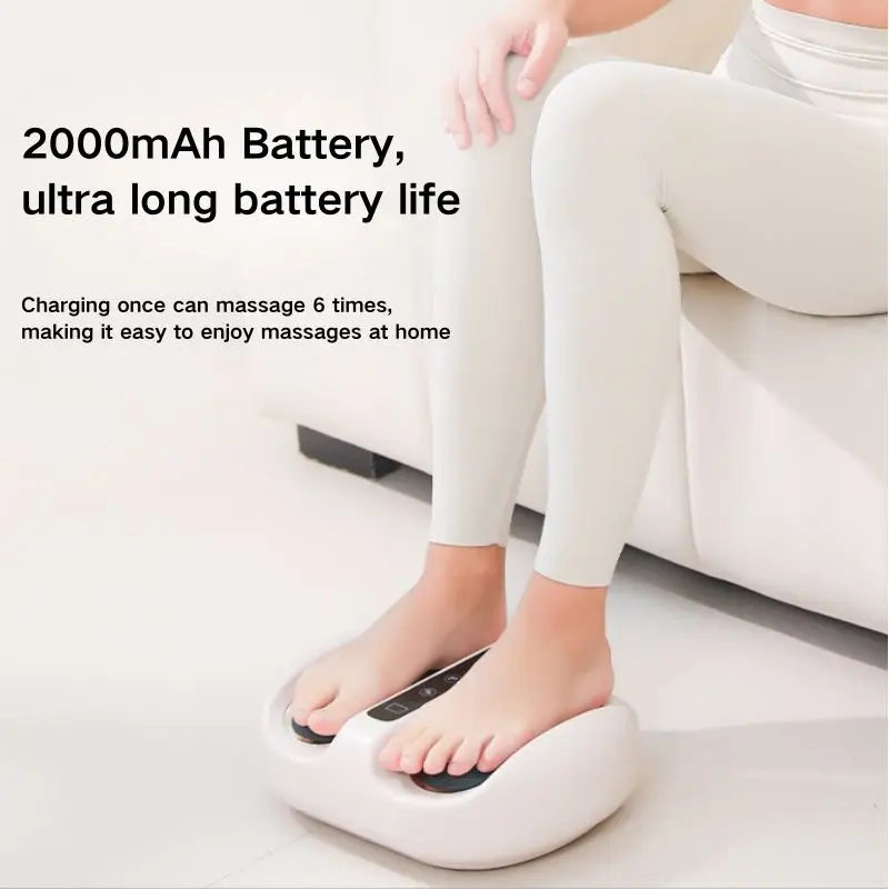 Mini Finger Foot Massager With Hot Compress Kneading Vibration
