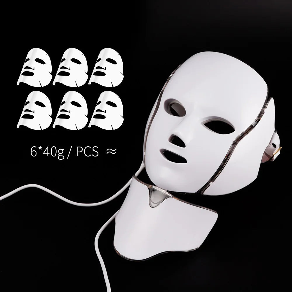 Foreverlily LED Facial Mask With Neck Rejuvenation And Whitening