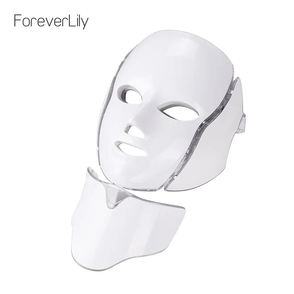 Foreverlily LED Facial Mask With Neck Rejuvenation And Whitening
