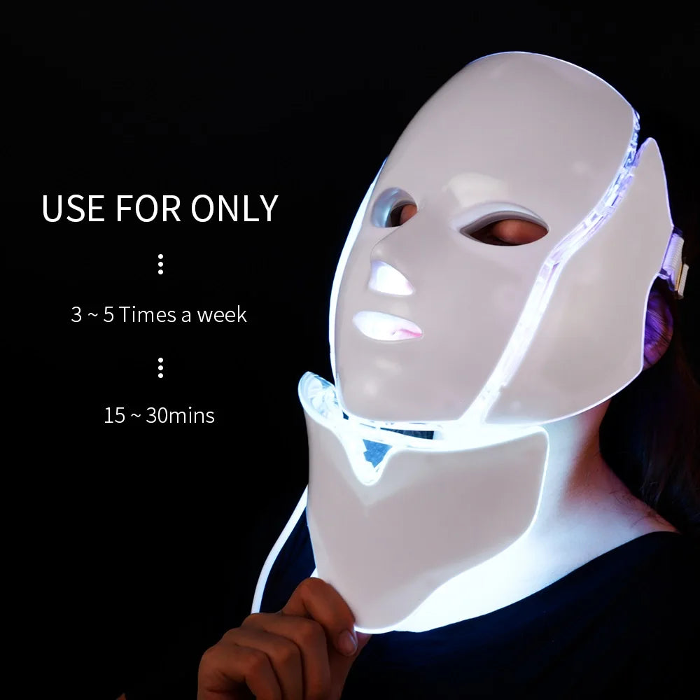 Foreverlily LED Facial Mask With Neck Rejuvenation And Whitening