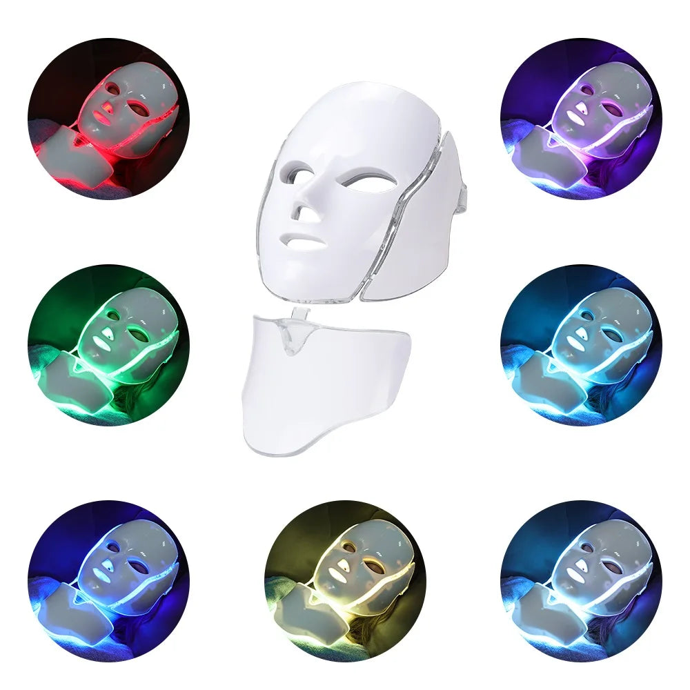 Foreverlily LED Facial Mask With Neck Rejuvenation And Whitening