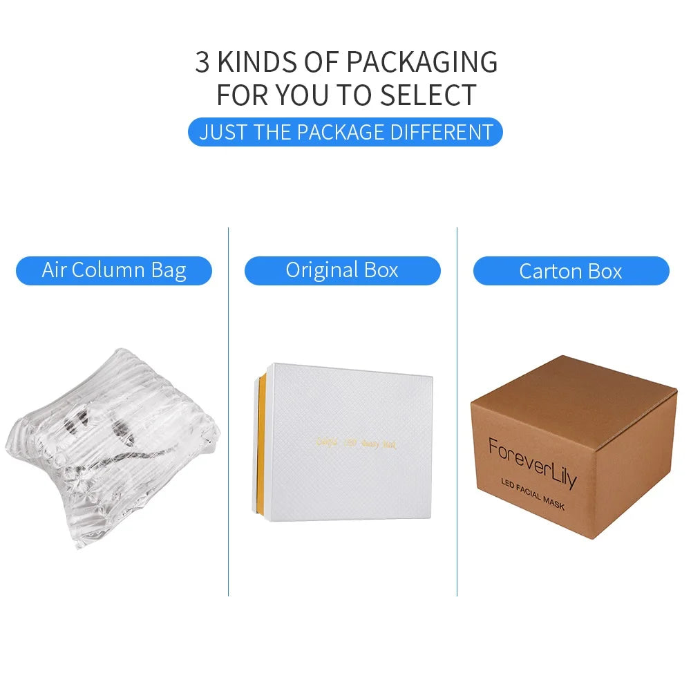 Foreverlily LED Facial Mask With Neck Rejuvenation And Whitening