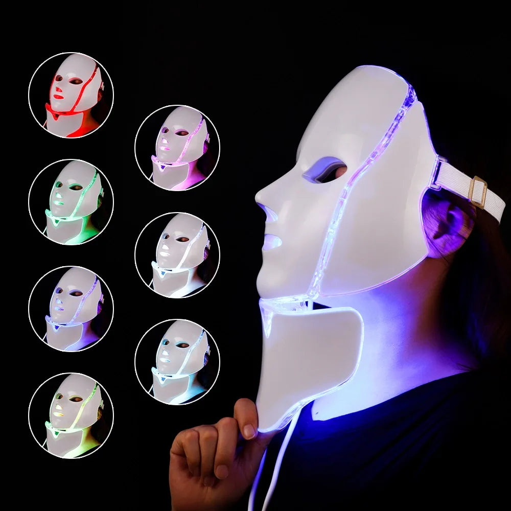 Foreverlily LED Facial Mask With Neck Rejuvenation And Whitening