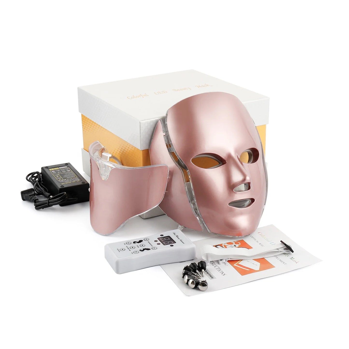 Foreverlily LED Facial Mask With Neck Rejuvenation And Whitening