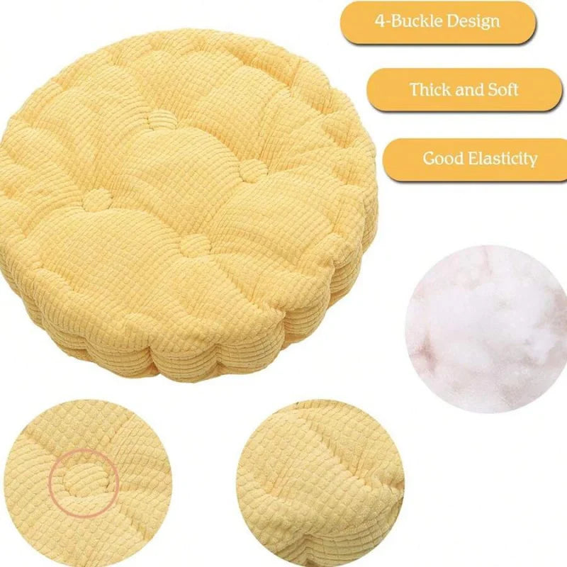 Premium Cotton Blend Meditation Floor Cushion And Seat Pad Set
