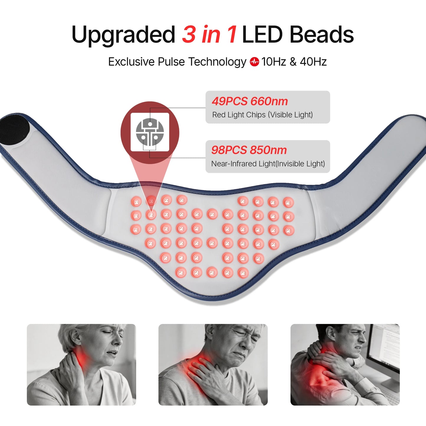 Hello Face L1 Portable Neck Pain Relief LED Therapy Device