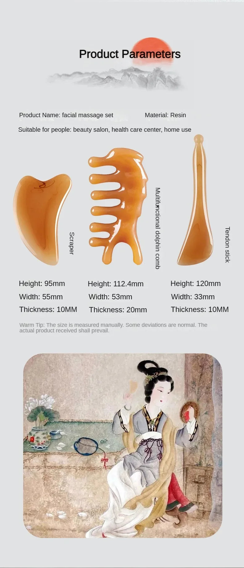 Face Lifting Guasha Resin Scraping Massage Facial Scraper Tool Eye SPA Massage Plate Reduce Puffiness Nose Lifting Nose Massager