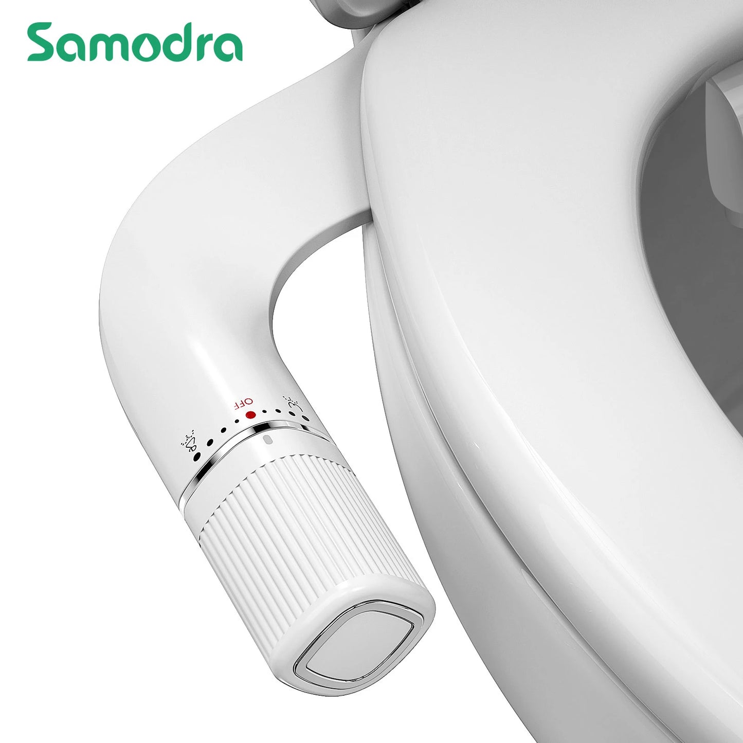 SAMODRA Bidet Non Electric Toilet Attachment Dual Nozzles Brass Inlet