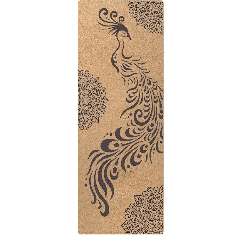 Cork Yoga Mat With Extra Thick Rubber Grip Portable