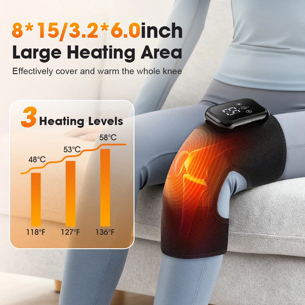 Afdeal Electric Heated Knee Massage Pad With Vibration Therapy