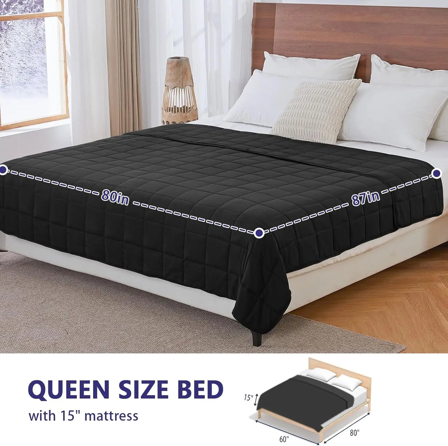 20 Pound Weighted Blanket For Adults Cooling Comfort Sleep