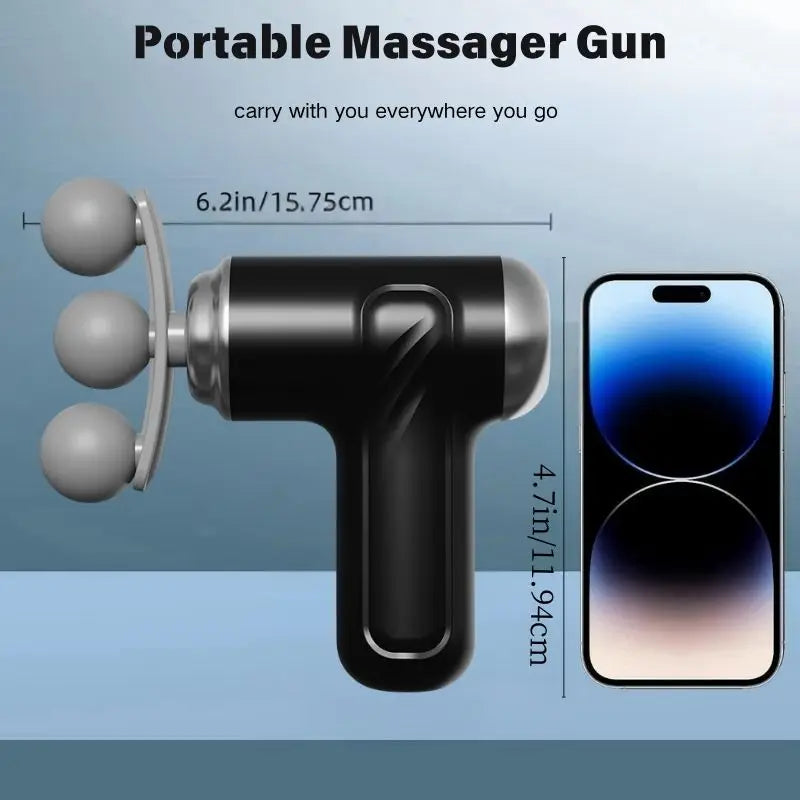 Triple Mini Fascia Gun Six Modes for Full Body Relief
