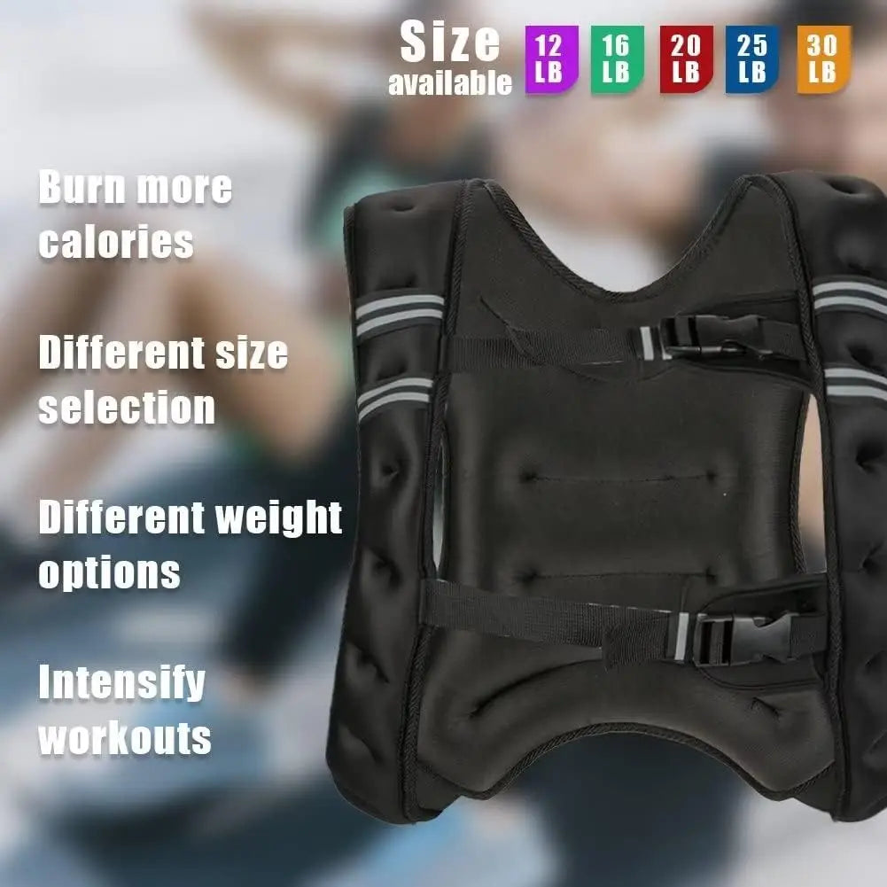 Weighted Vest For Men And Women With 12 To 30 Lbs Weights Included