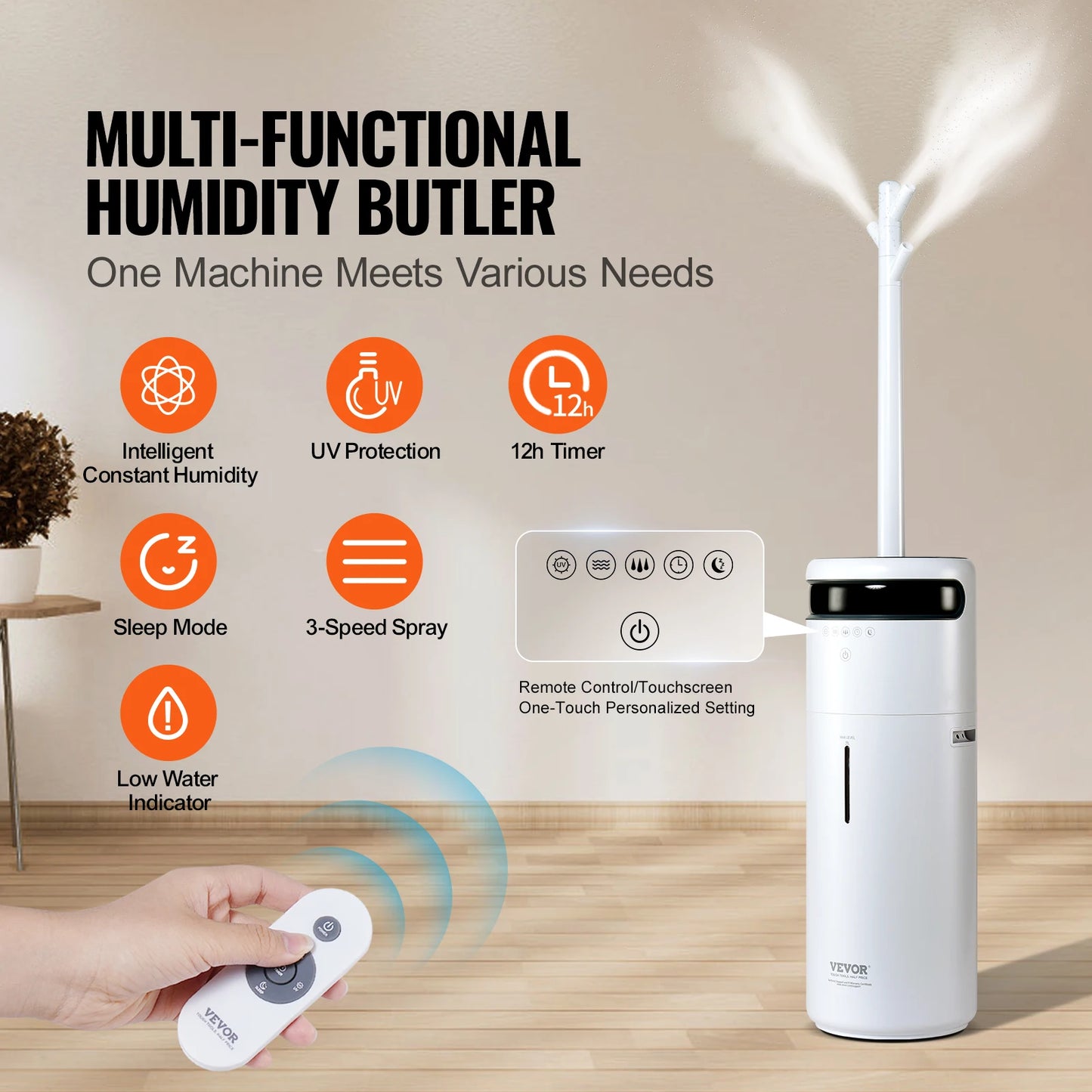 SucceBuy 16L Ultrasonic Humidifier For Large Rooms 12H Timer Auto Shut Off