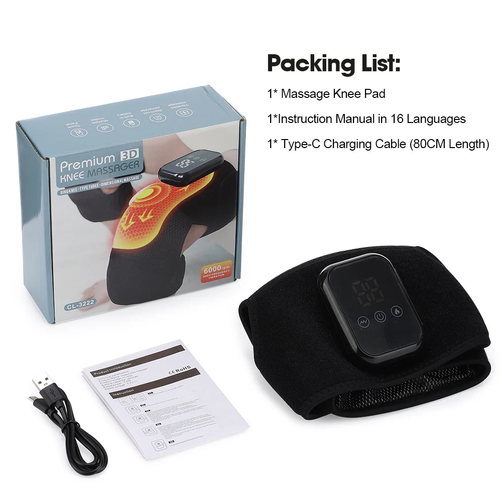Afdeal Electric Heated Knee Massage Pad With Vibration Therapy