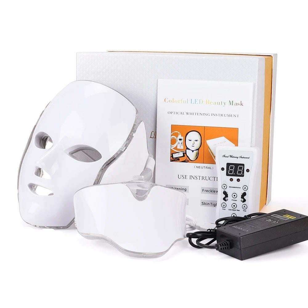 Foreverlily LED Facial Mask With Neck Rejuvenation And Whitening