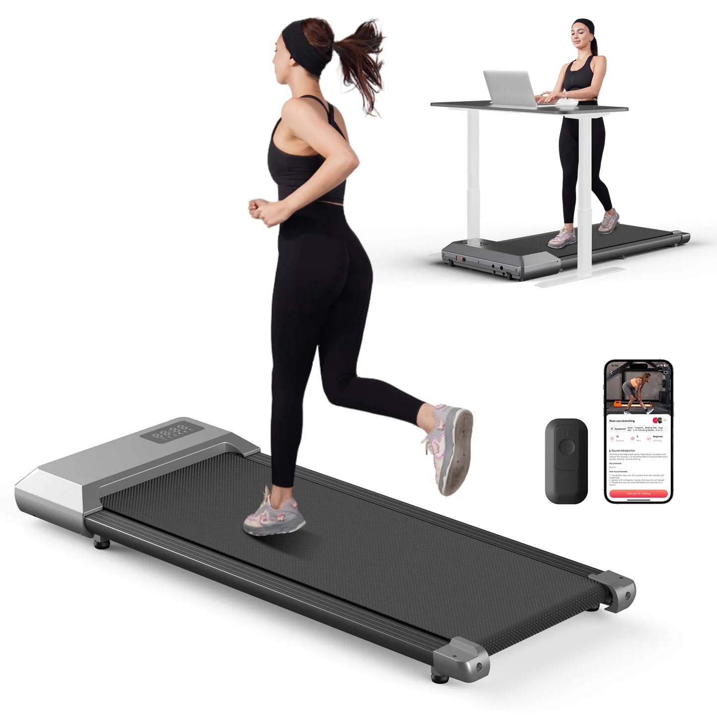Superun 2in1 Treadmill For Home Walking Running Fitness Machine