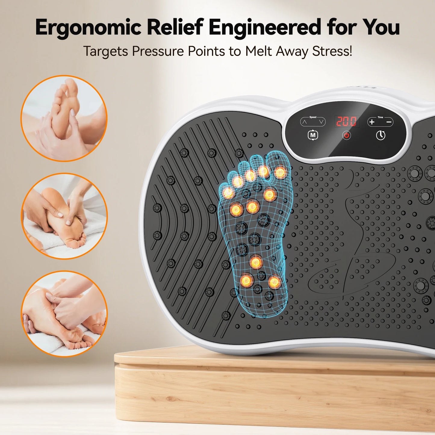Vibration Plate Exercise Machine Full Body Shaker With Adjustable Speed