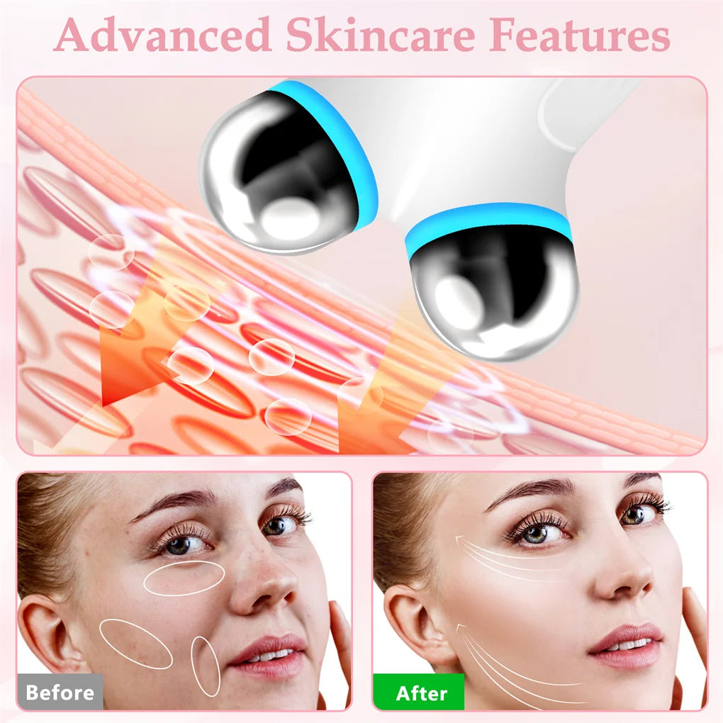 Microcurrent Facial Device For Anti Aging Wrinkles Therapy
