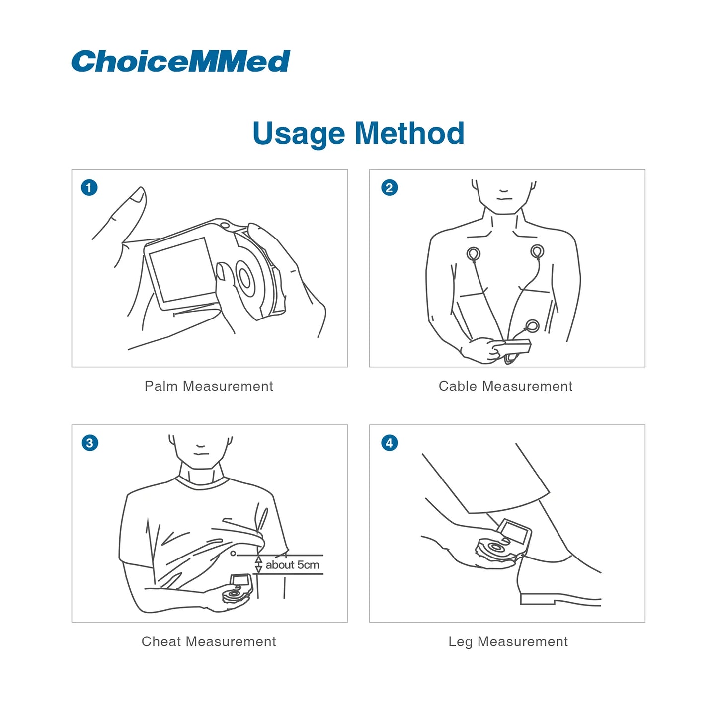 ChoiceMMed MD100B Handheld ECG Monitor Real Time Heart Rate
