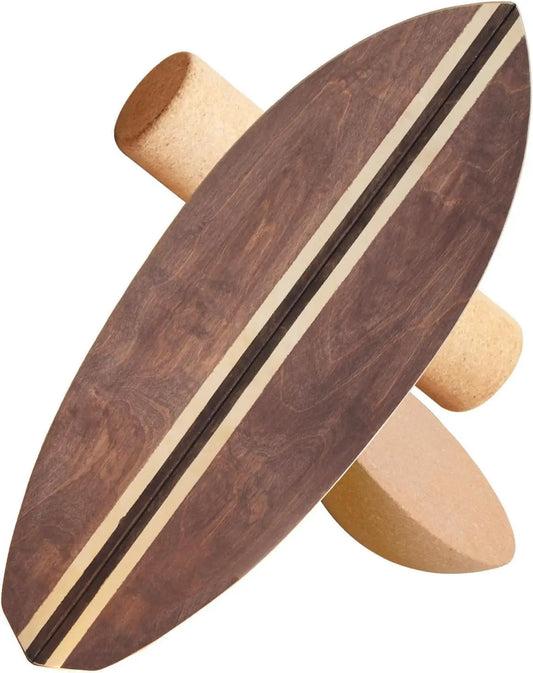 Uchaiup Wooden Balance Board With Roller For Balance Training