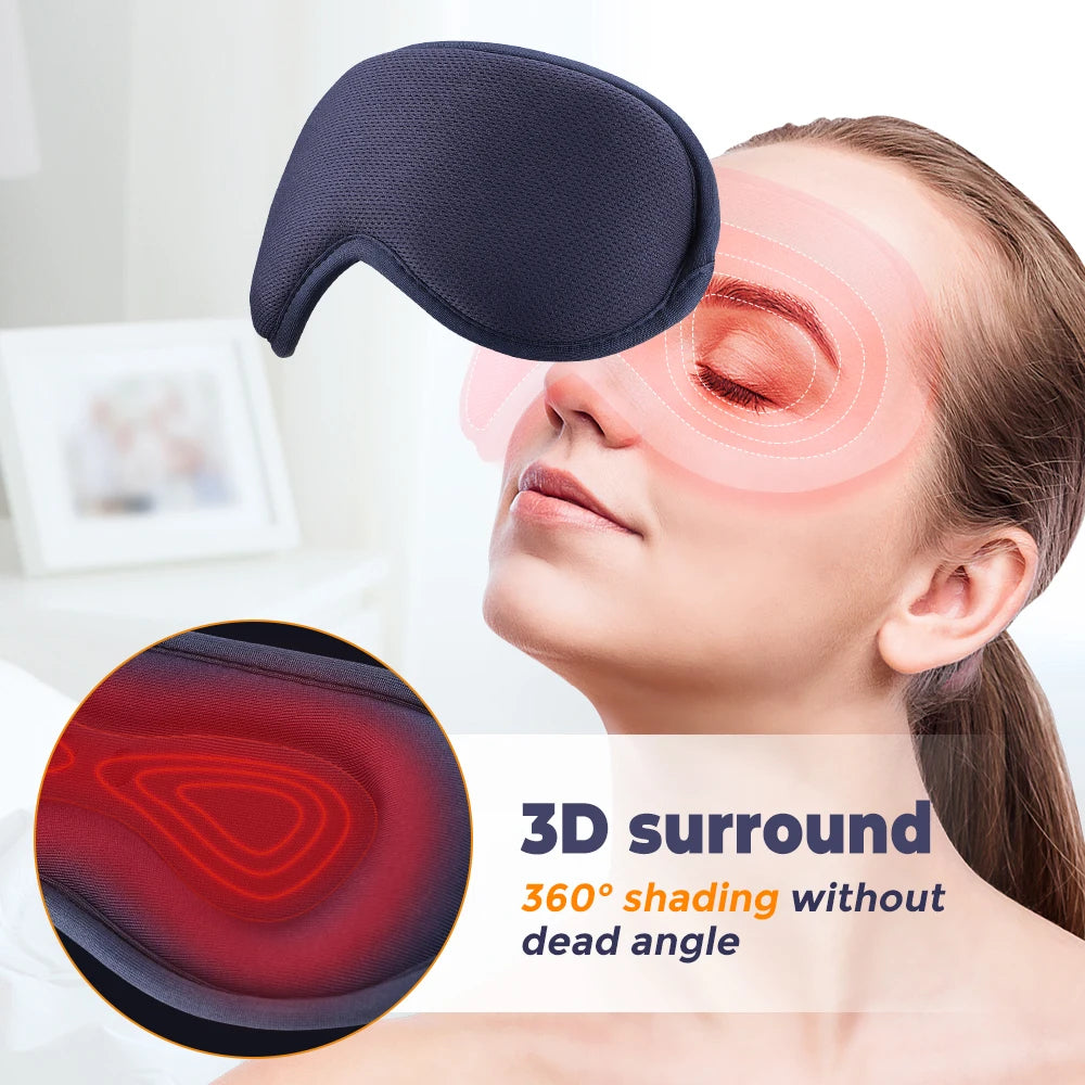 Hailicare Hot Compress Electric Steam Eye Mask 3D Massage