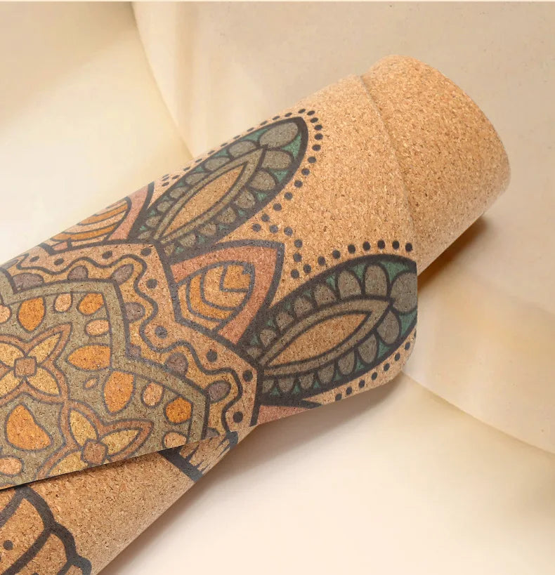 Cork Yoga Mat With Extra Thick Rubber Grip Portable