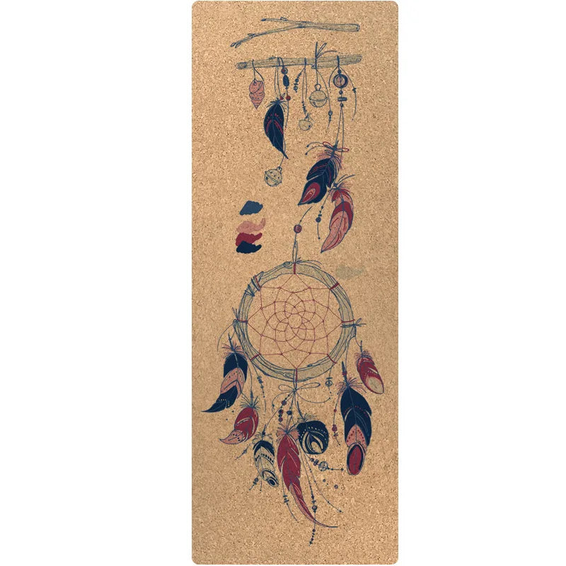 Cork Yoga Mat With Extra Thick Rubber Grip Portable