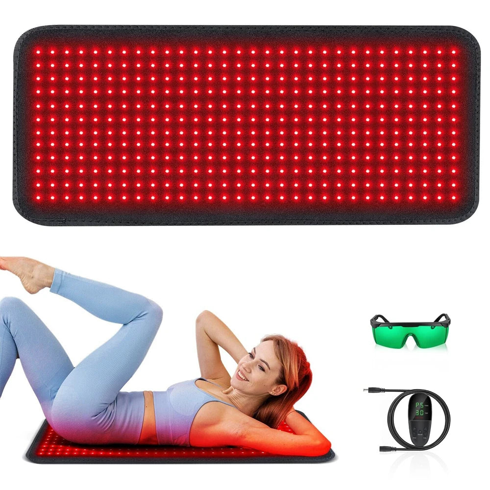 Red Light Therapy Pad LED Infrared Lumbar Back Massager Belt