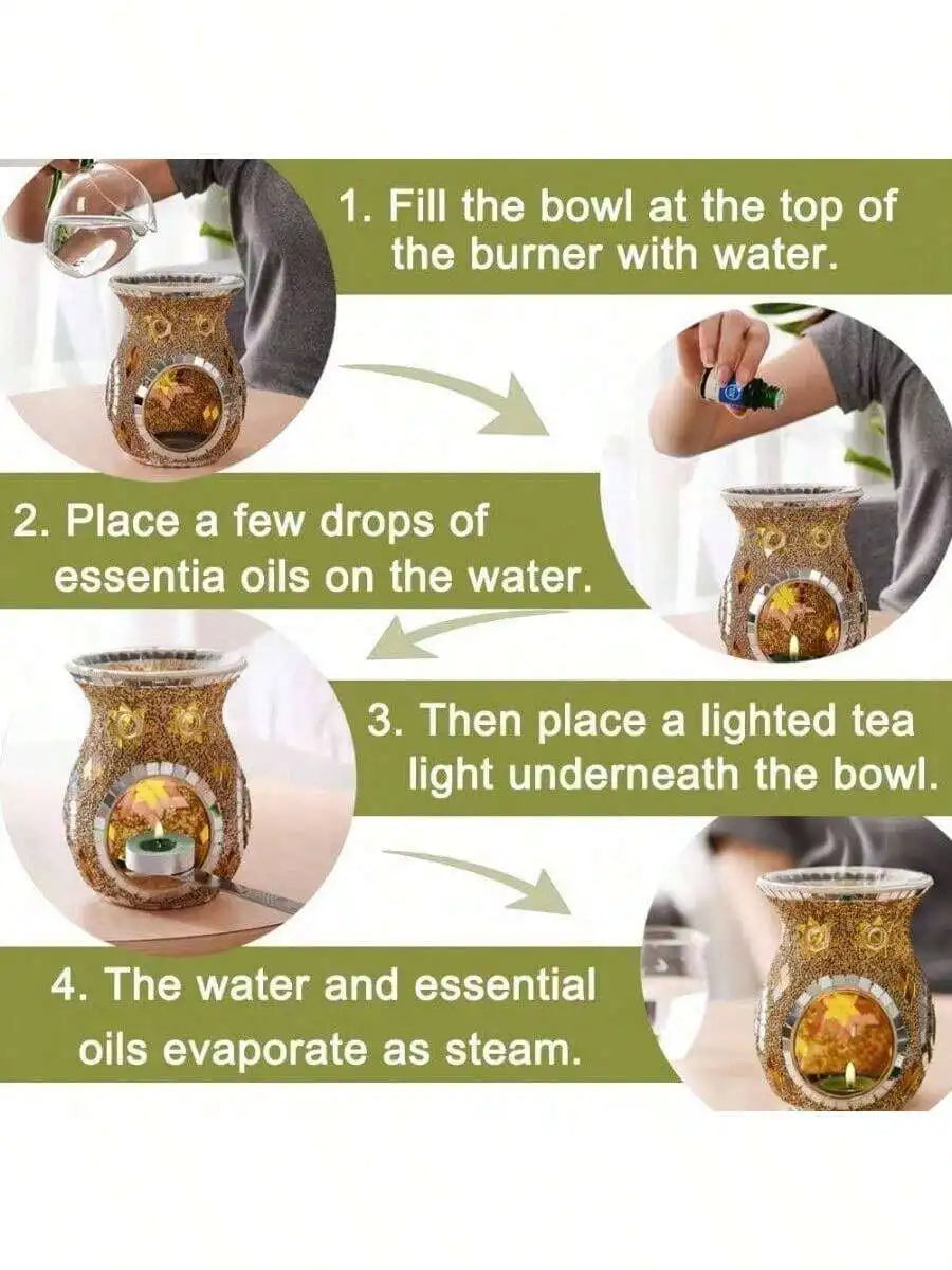 XMSJ Glass Aromatherapy Diffuser And Fragrance Warmer Burner