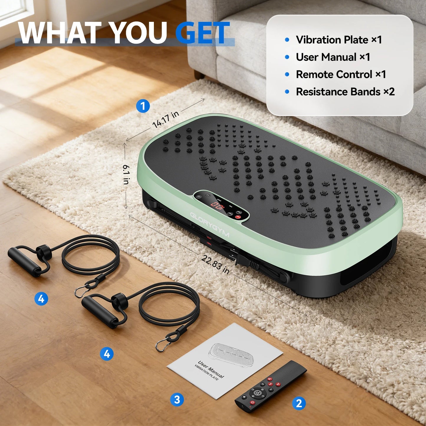 Vibration Plate Fat Burning Machine 120 Speed Levels 330lbs Capacity