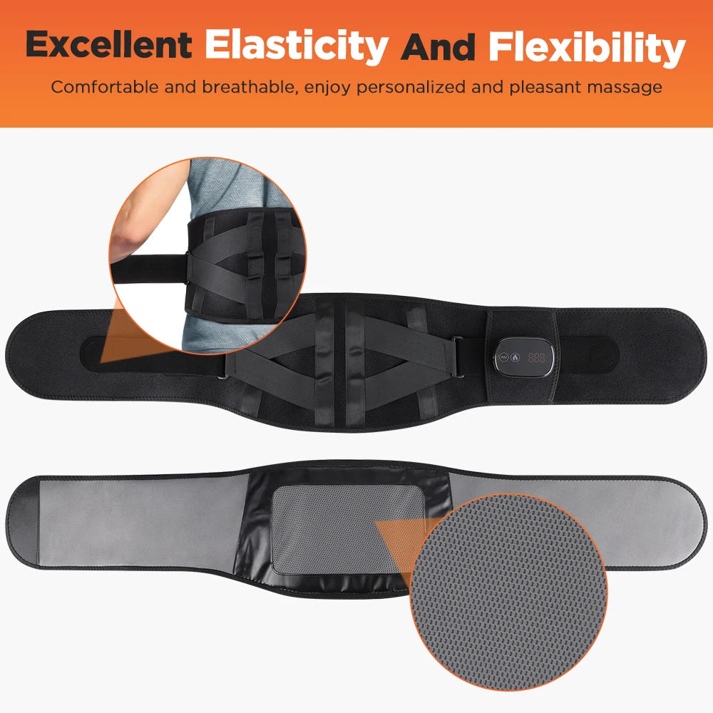 Hailicare Heated Waist Belt With Lumbar Support Vibration Massage